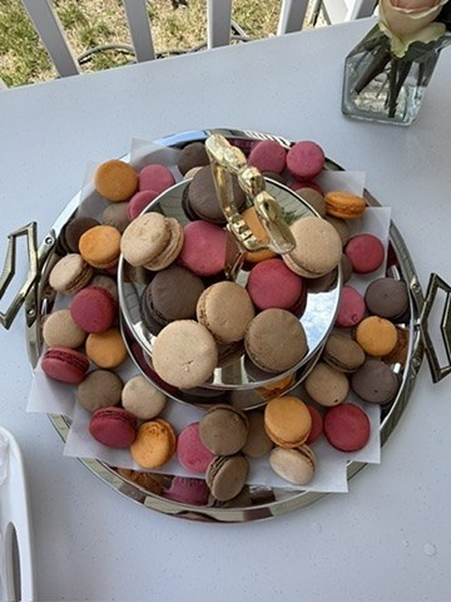 Colorful homemade macarons